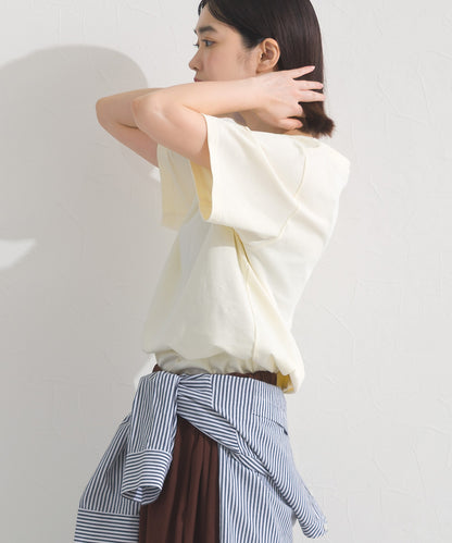 【OMNES】きれいめロゴプリント半袖Tシャツ【S450079OMN】
