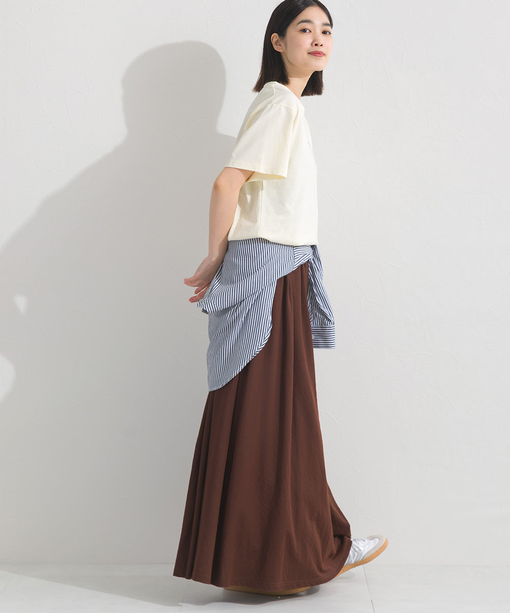 【OMNES】きれいめロゴプリント半袖Tシャツ【S450079OMN】