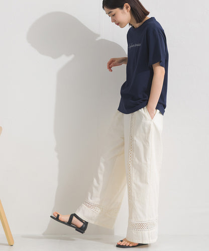 【OMNES】きれいめロゴプリント半袖Tシャツ【S450079OMN】