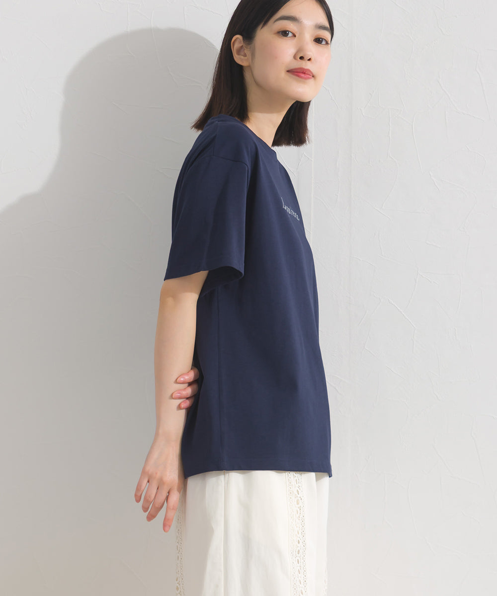 【OMNES】きれいめロゴプリント半袖Tシャツ【S450079OMN】