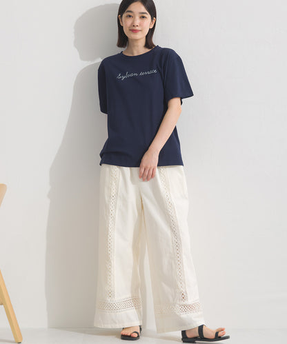 【OMNES】きれいめロゴプリント半袖Tシャツ【S450079OMN】