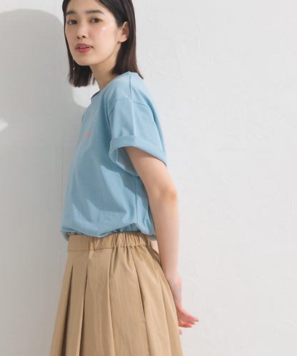 【OMNES】きれいめロゴプリント半袖Tシャツ【S450079OMN】