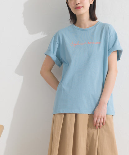 【OMNES】きれいめロゴプリント半袖Tシャツ【S450079OMN】