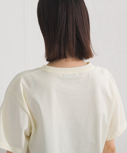【OMNES】きれいめロゴプリント半袖Tシャツ【S450079OMN】