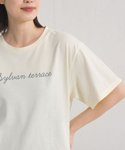 【OMNES】きれいめロゴプリント半袖Tシャツ【S450079OMN】