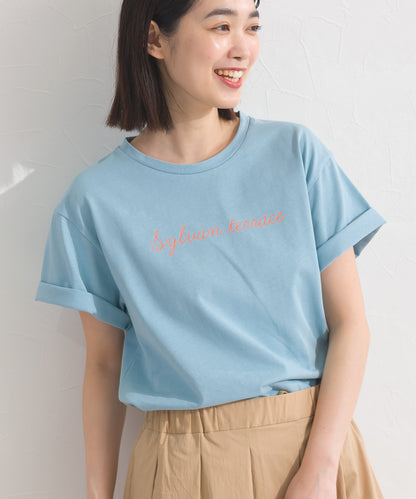 【OMNES】きれいめロゴプリント半袖Tシャツ【S450079OMN】
