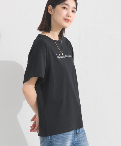 【OMNES】きれいめロゴプリント半袖Tシャツ【S450079OMN】