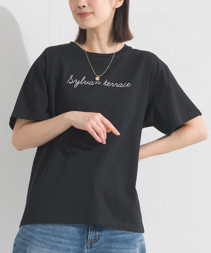 【OMNES】きれいめロゴプリント半袖Tシャツ【S450079OMN】