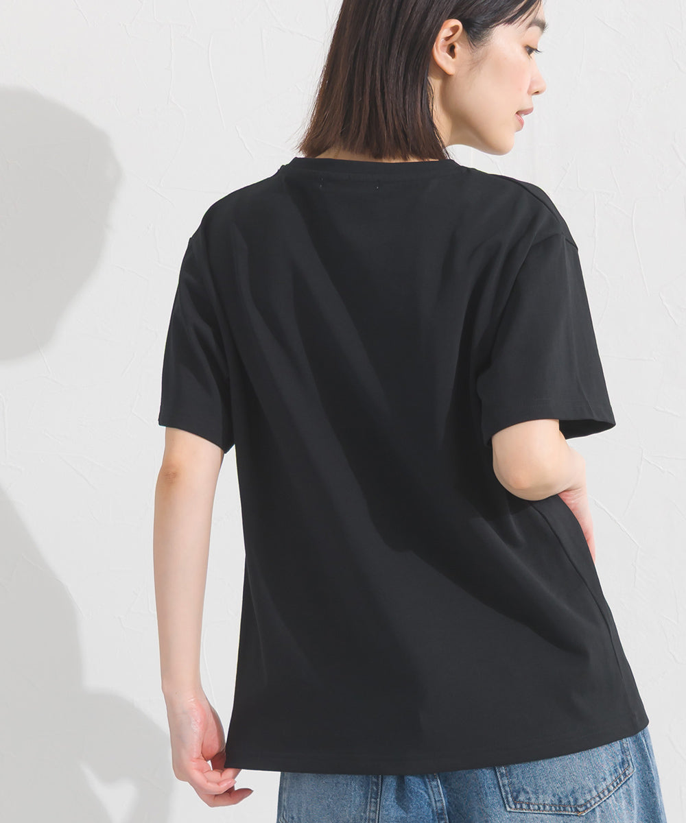 【OMNES】きれいめロゴプリント半袖Tシャツ【S450079OMN】