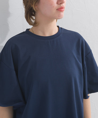 【OMNES】プレーティング天竺 フレアスリーブ 半袖Tシャツ UVカット付【S450109OMN】