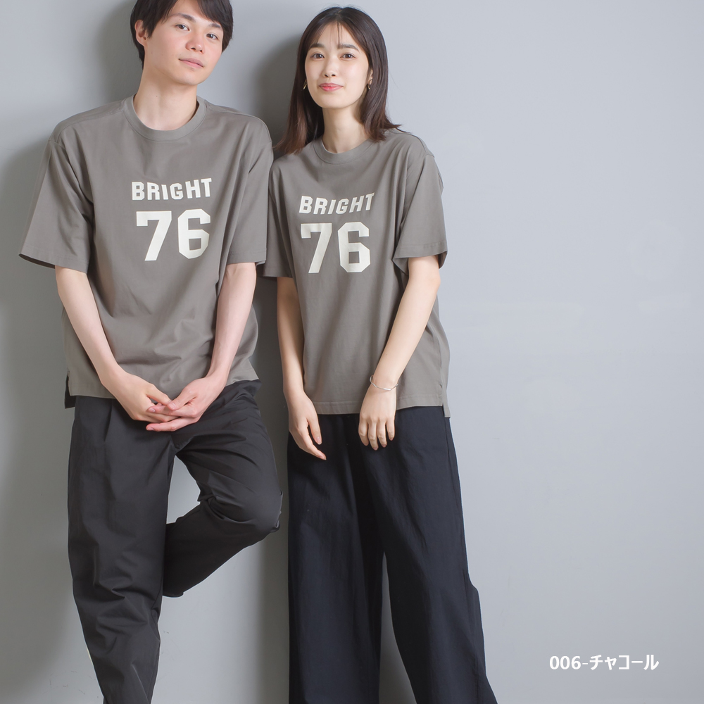 【OMNES】ユニセックス バイオ加工 綿100％プリント半袖Tシャツ【1521-5113】